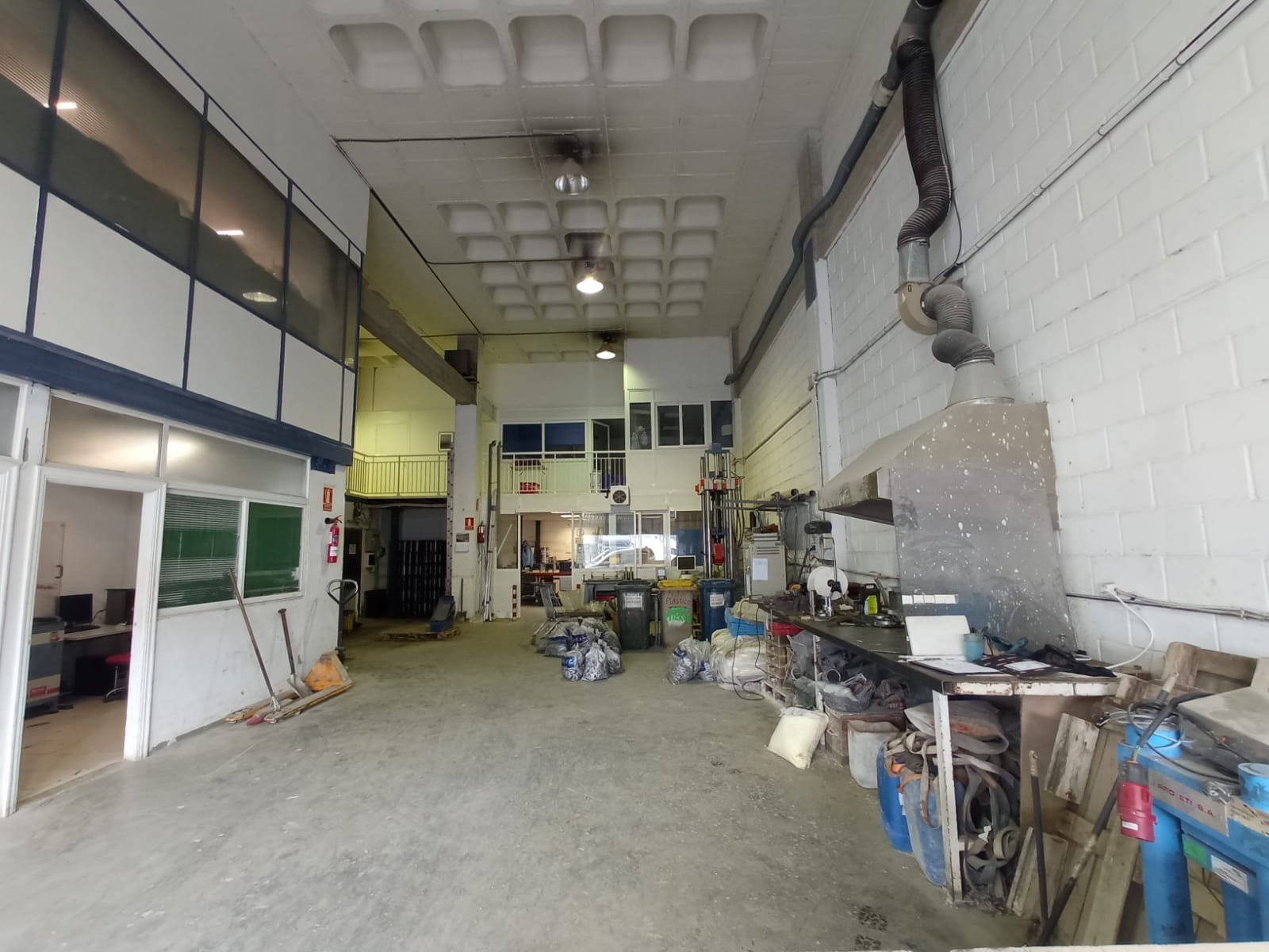 Área de ensayos del laboratorio